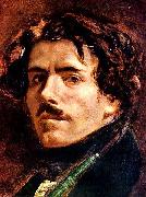 Eugene Delacroix Selbstportrat, Detail painting